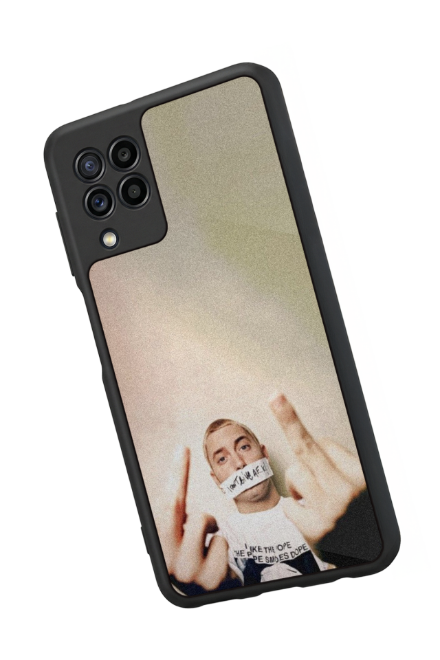 Samsung Galaxy M22 Uyumlu Eminem Tasarımlı Glossy Premium Kılıf