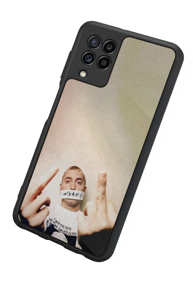 Samsung Galaxy M22 Uyumlu Eminem Tasarımlı Glossy Premium Kılıf