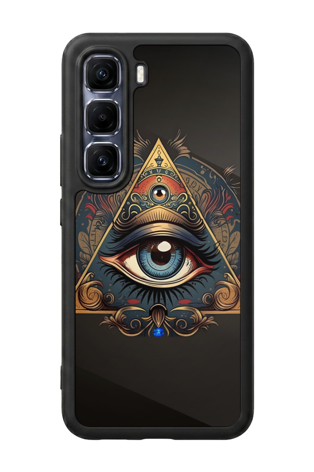 Infinix Hot 60 Pro Plus Uyumlu Göz Tasarımlı Glossy Premium Kılıf