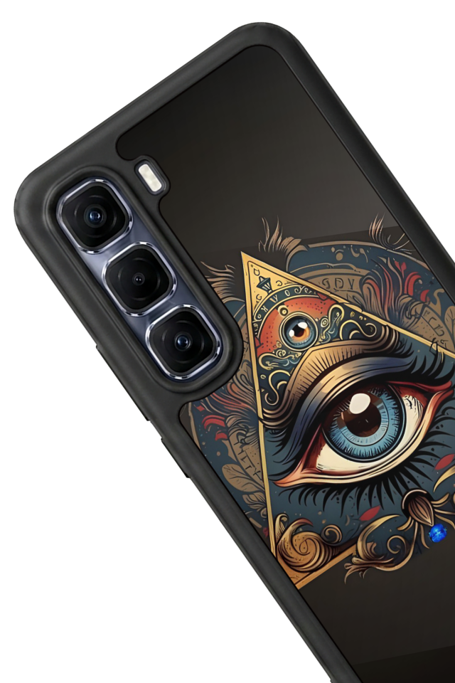 Infinix Hot 60 Pro Plus Uyumlu Göz Tasarımlı Glossy Premium Kılıf