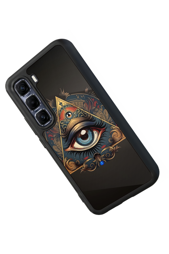 Infinix Hot 60 Pro Plus Uyumlu Göz Tasarımlı Glossy Premium Kılıf