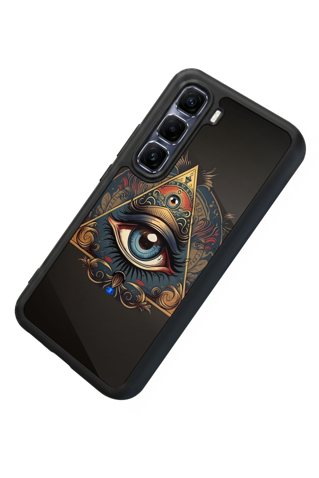 Infinix Hot 60 Pro Plus Uyumlu Göz Tasarımlı Glossy Premium Kılıf