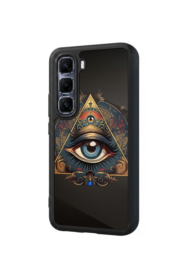 Infinix Hot 60 Pro Plus Uyumlu Göz Tasarımlı Glossy Premium Kılıf
