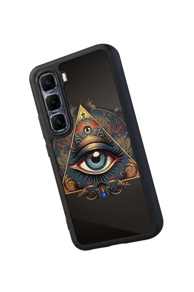 Infinix Hot 60 Pro Plus Uyumlu Göz Tasarımlı Glossy Premium Kılıf