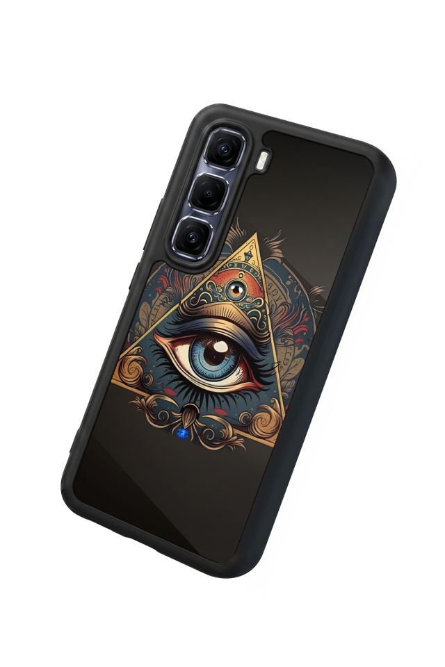 Infinix Hot 60 Pro Plus Uyumlu Göz Tasarımlı Glossy Premium Kılıf