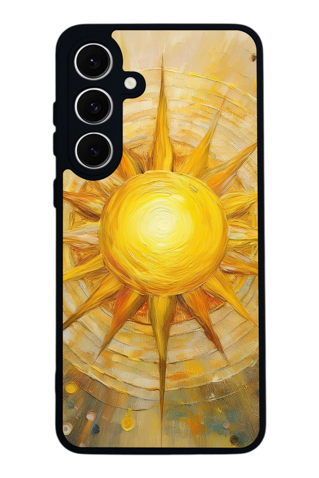 Samsung Galaxy S24 FE Uyumlu Güneş Tasarımlı Glossy Premium Kılıf
