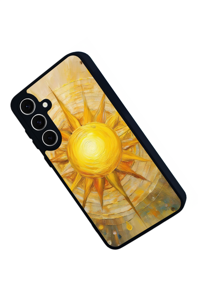 Samsung Galaxy S24 FE Uyumlu Güneş Tasarımlı Glossy Premium Kılıf