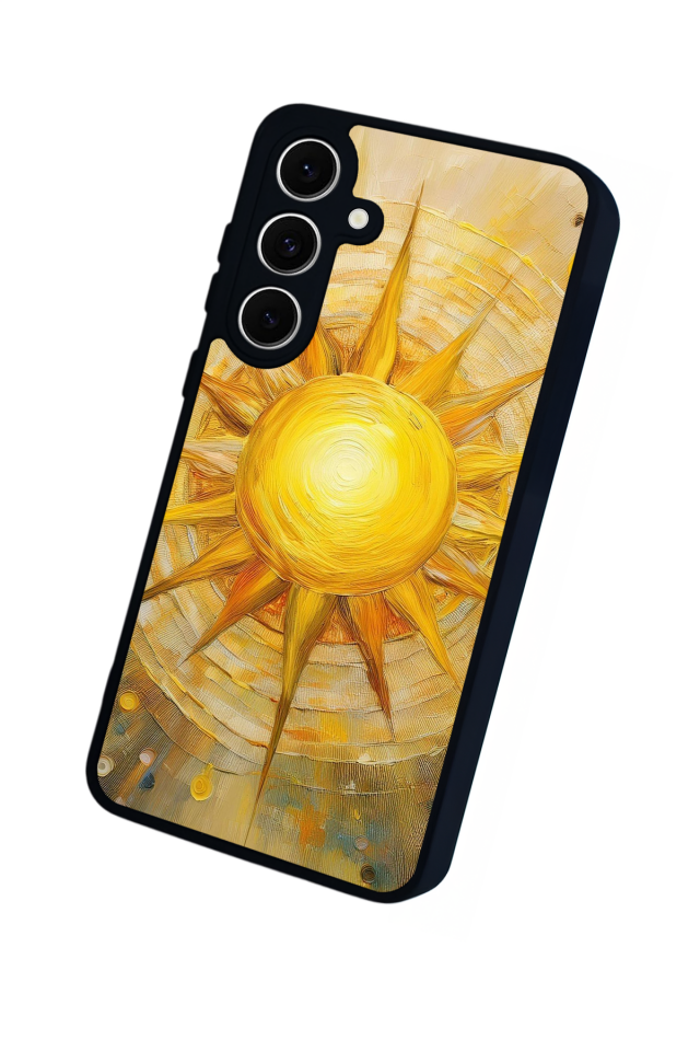 Samsung Galaxy S24 FE Uyumlu Güneş Tasarımlı Glossy Premium Kılıf