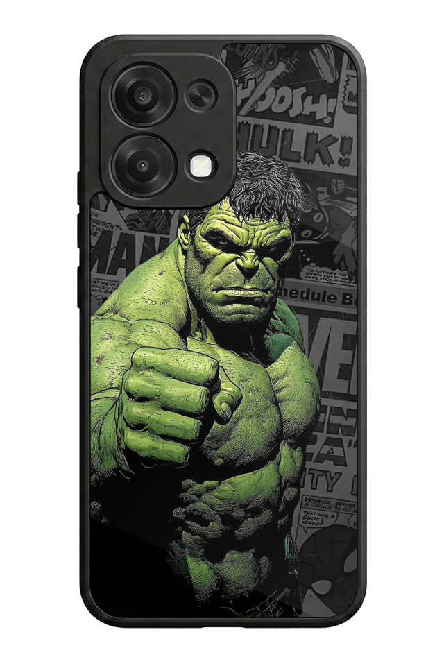 Oppo A6 Pro Uyumlu Hulk Tasarımlı Glossy Premium Kılıf