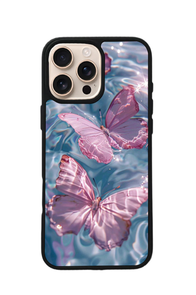 iPhone 16 Pro Max Uyumlu Kelebek Tasarımlı Glossy Premium Kılıf