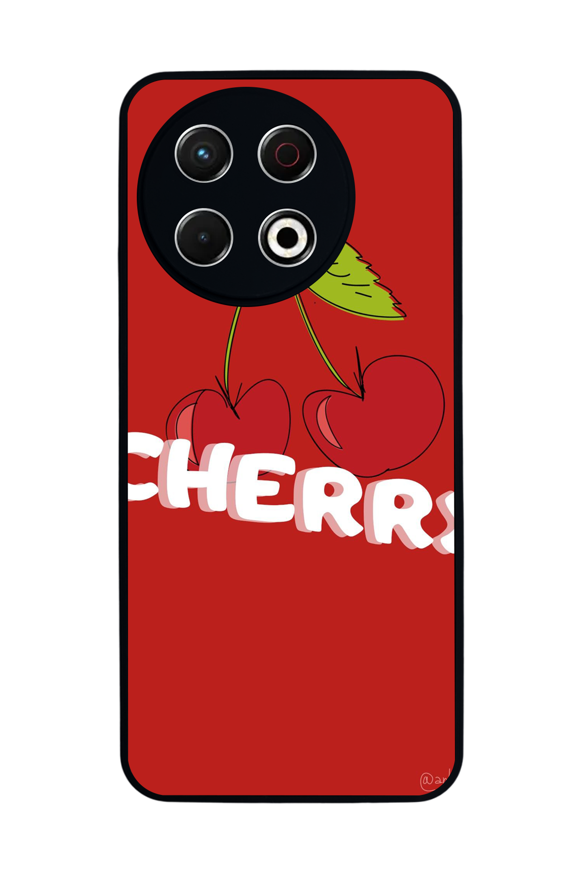 Tecno Spark 30 Pro Uyumlu Kiraz Tasarımlı Glossy Premium Kılıf