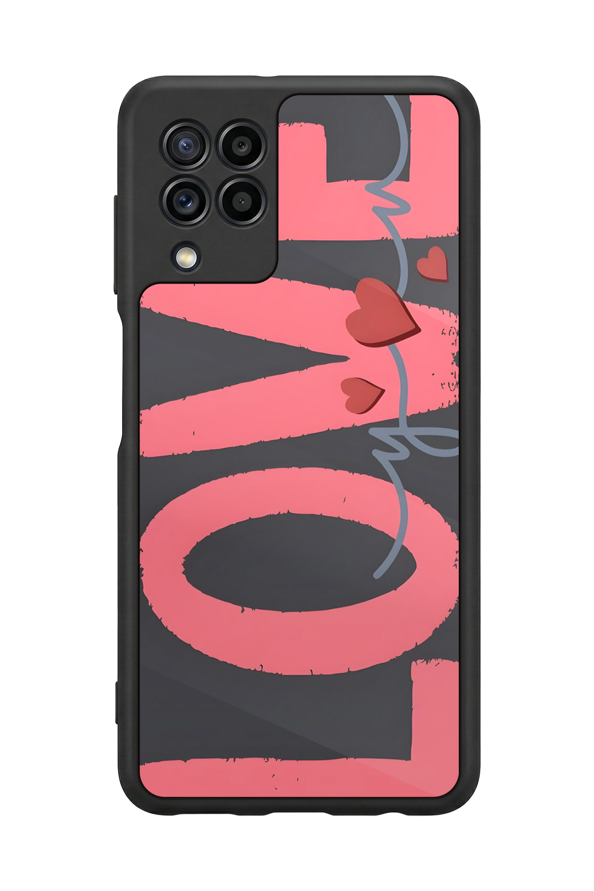 Samsung Galaxy M32 Uyumlu Love Tasarımlı Glossy Premium Kılıf