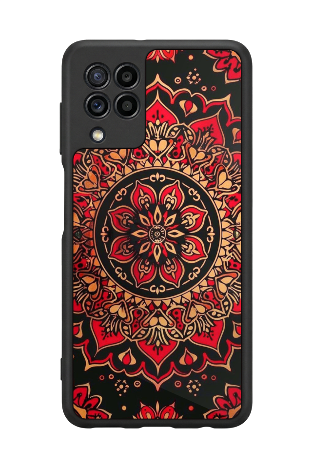 Samsung Galaxy M32 Uyumlu Mandala Tasarımlı Glossy Premium Kılıf