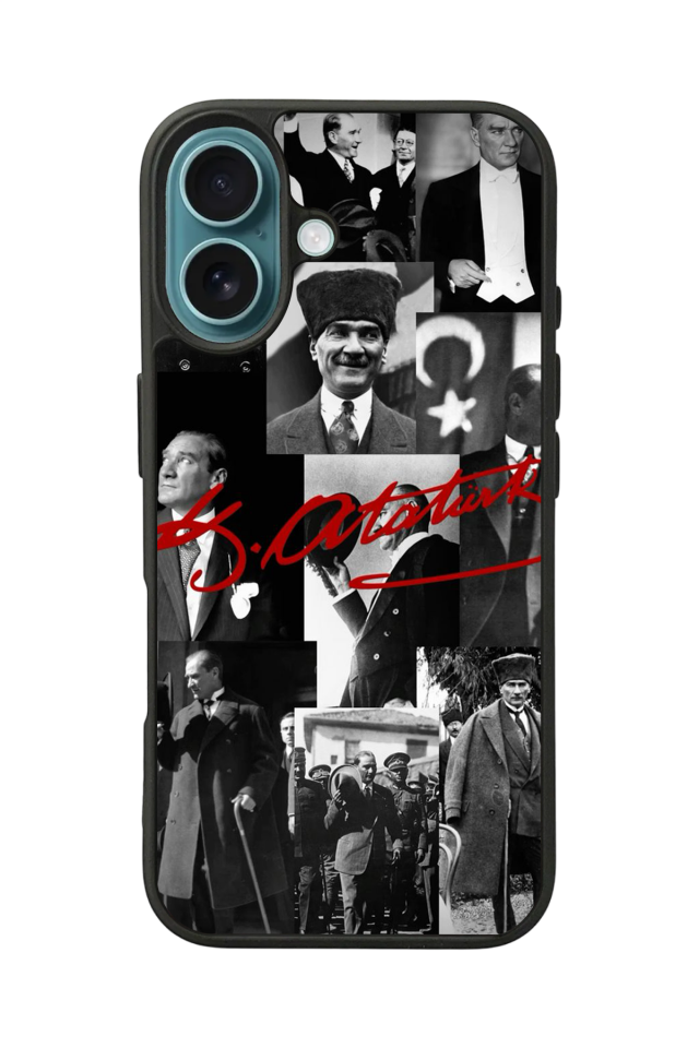iPhone 16 Uyumlu Mustafa Kemal Ataturk Tasarımlı Glossy Premium Kılıf