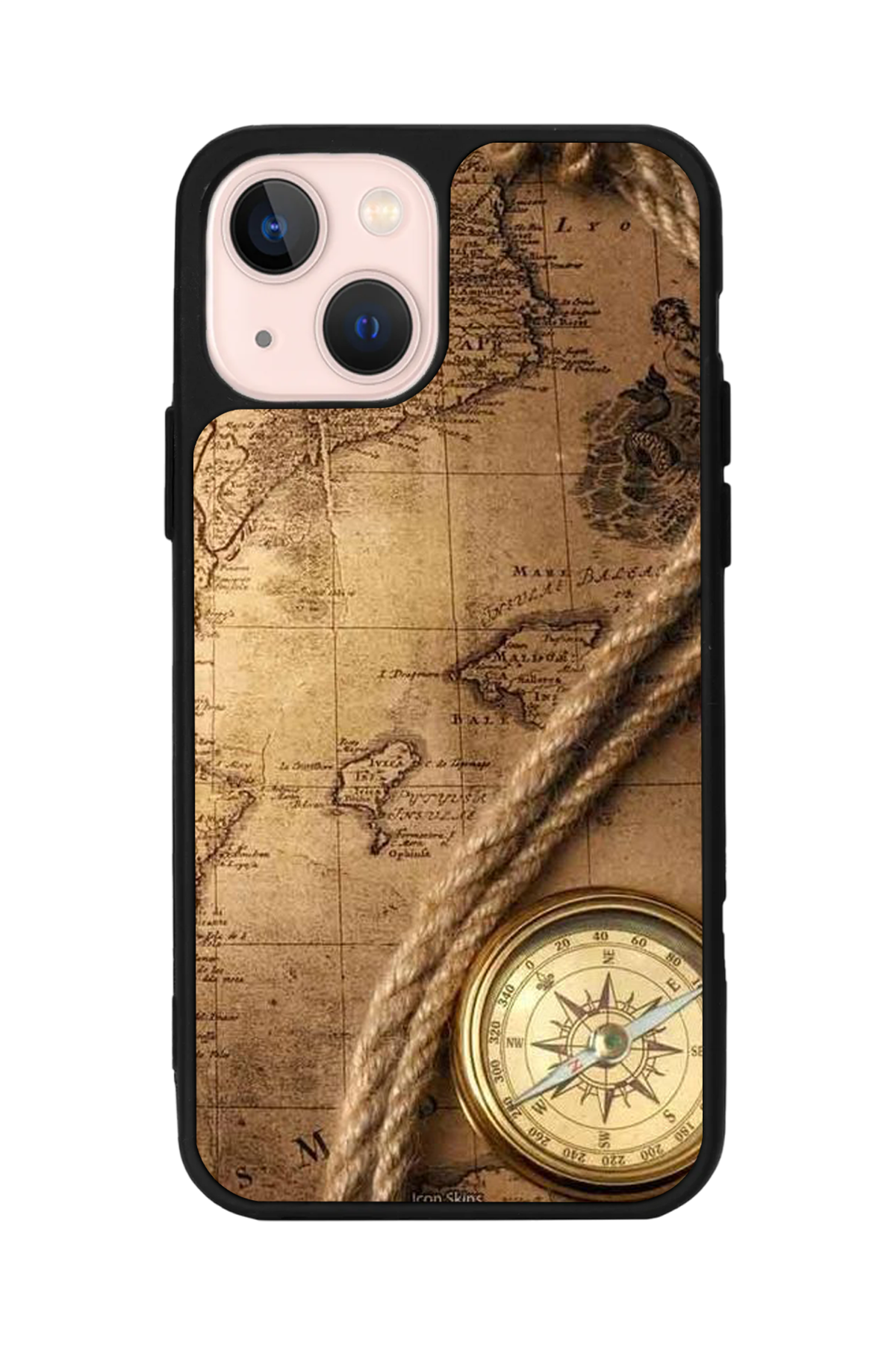 iPhone 13/14 Uyumlu Pusula Tasarımlı Glossy Premium Kılıf