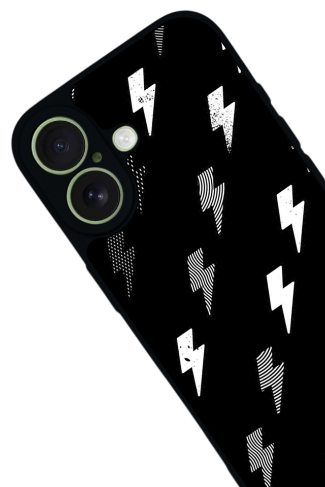 iPhone 17 Uyumlu Simsek Tasarımlı Glossy Premium Kılıf