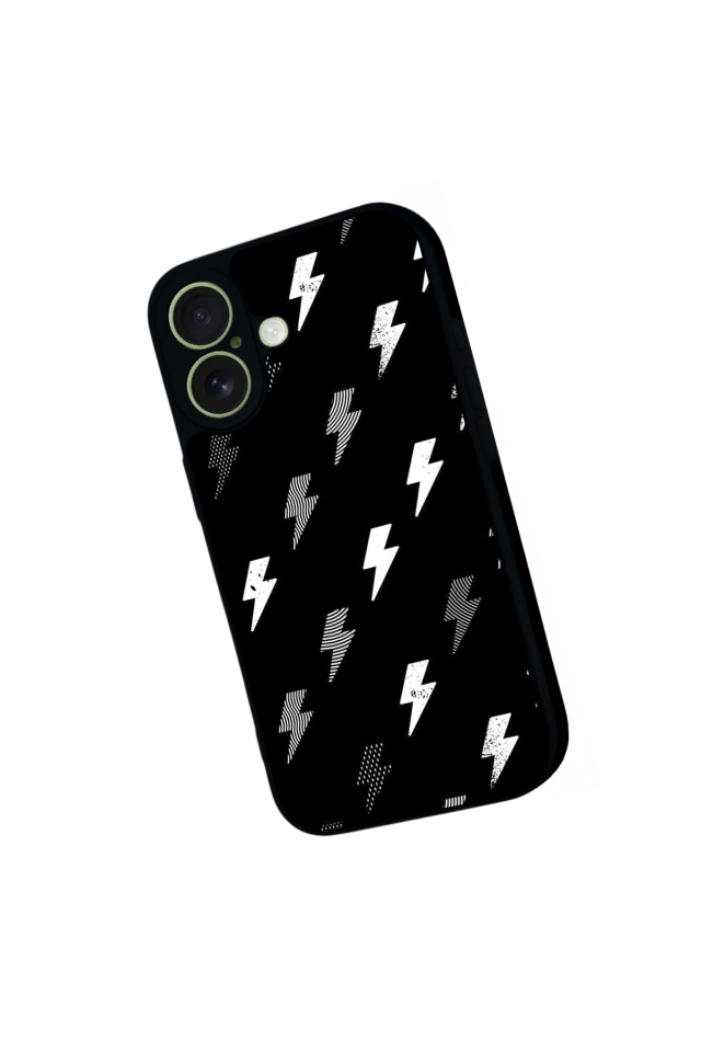 iPhone 17 Uyumlu Simsek Tasarımlı Glossy Premium Kılıf