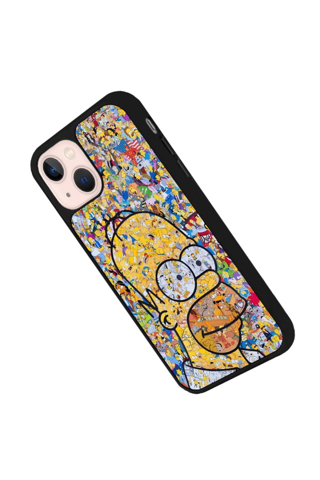 iPhone 15 Uyumlu The Simpsons Tasarımlı Glossy Premium Kılıf