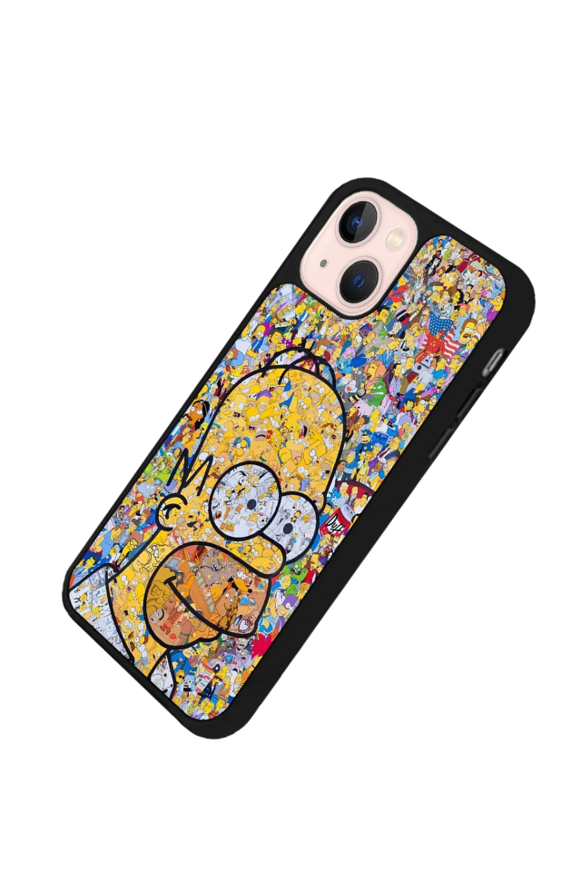 iPhone 15 Uyumlu The Simpsons Tasarımlı Glossy Premium Kılıf