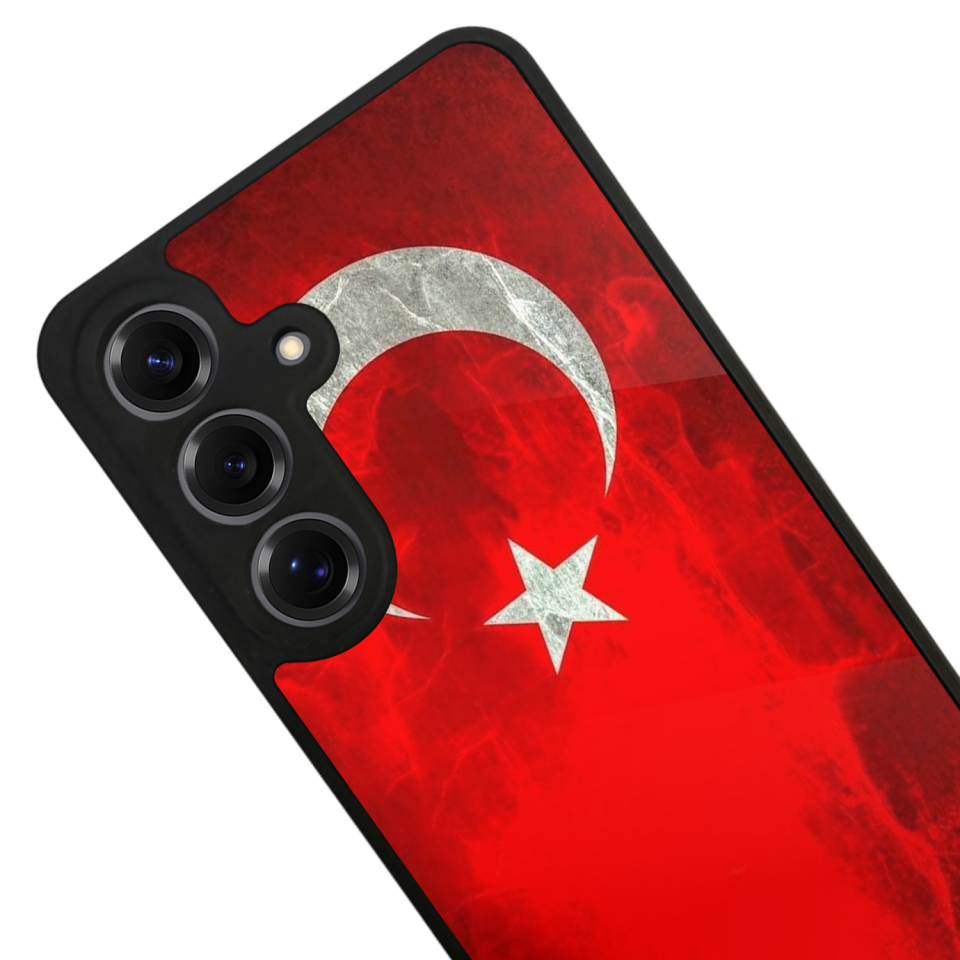 Samsung Galaxy S25 Uyumlu Türk Bayragi Tasarımlı Glossy Premium Kılıf