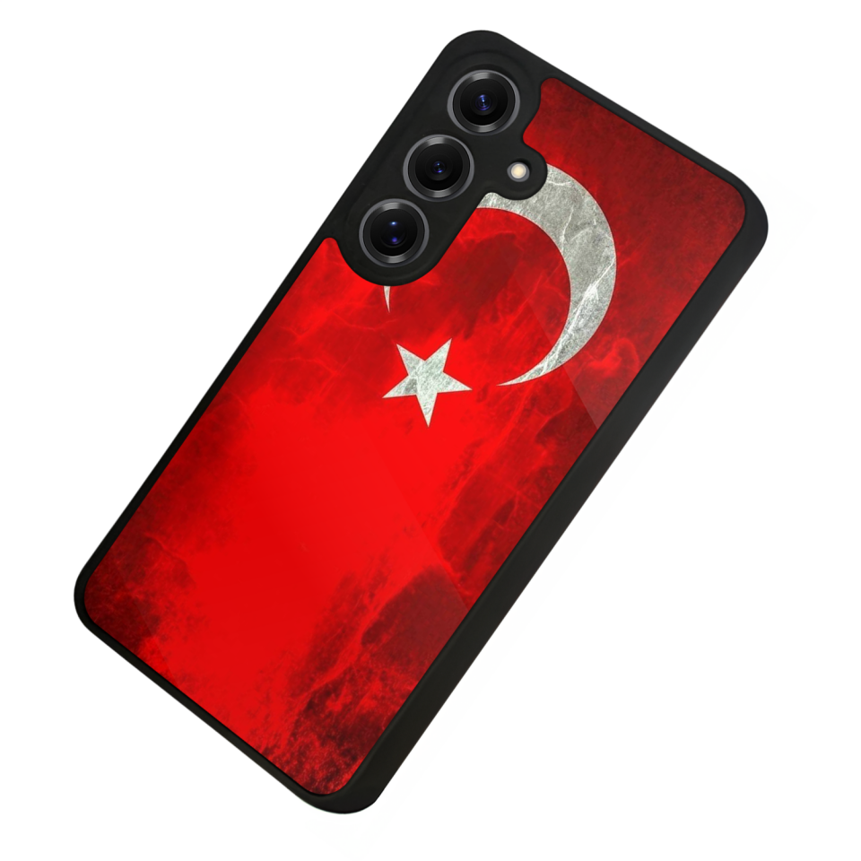 Samsung Galaxy S25 Uyumlu Türk Bayragi Tasarımlı Glossy Premium Kılıf