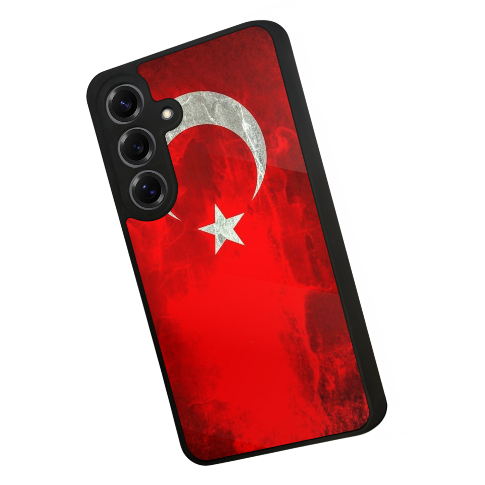 Samsung Galaxy S25 Uyumlu Türk Bayragi Tasarımlı Glossy Premium Kılıf