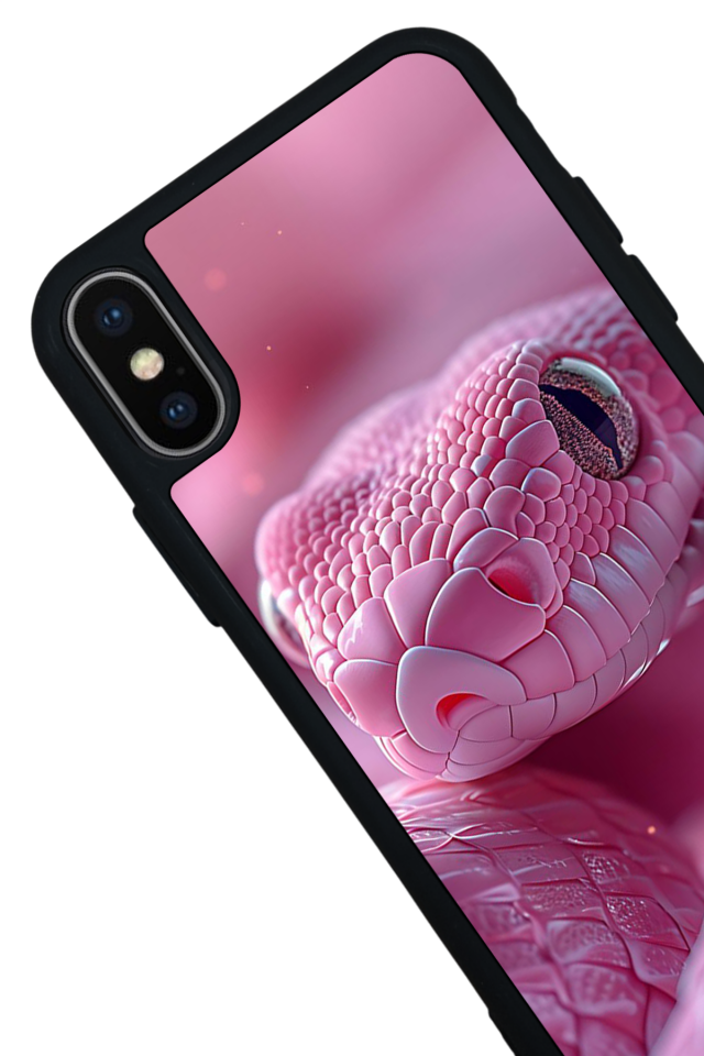 iPhone XS Max Uyumlu Yılan Tasarımlı Glossy Premium Kılıf