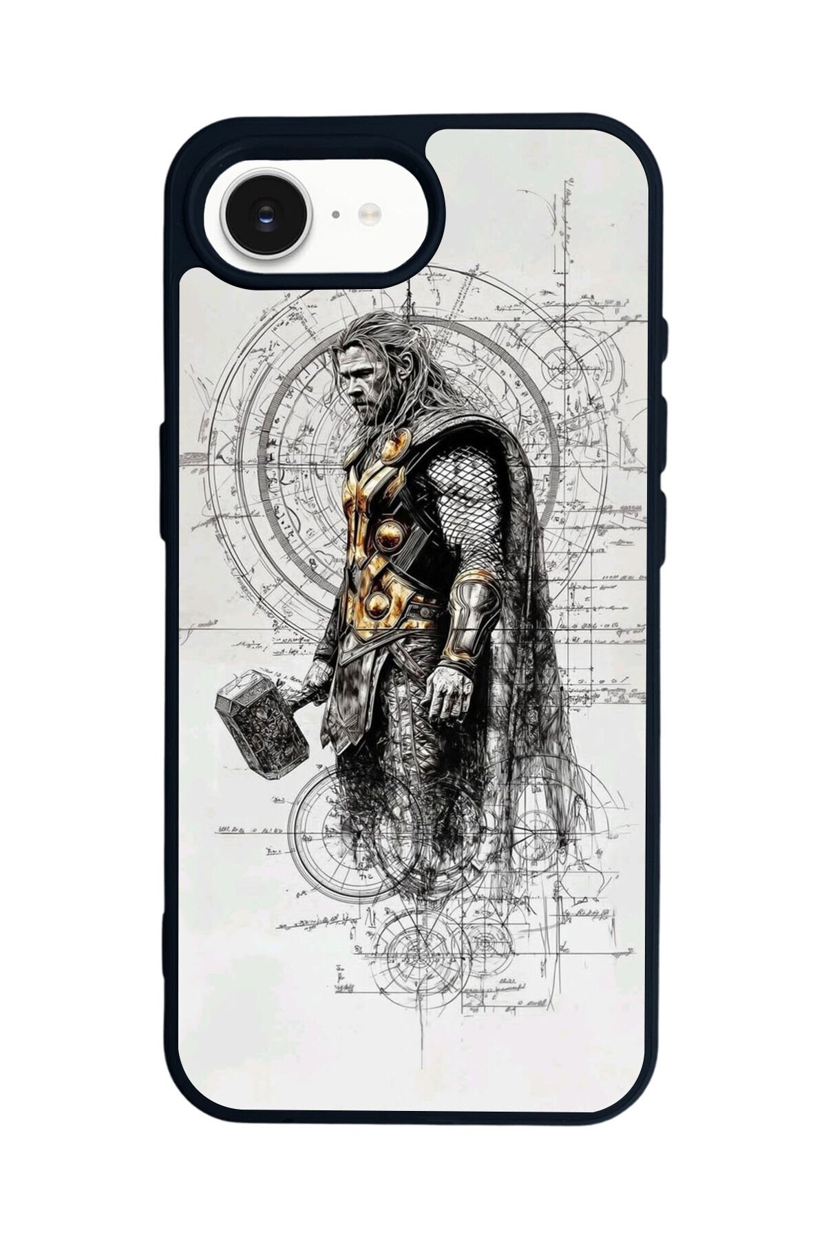 iPhone 16E Uyumlu Thor Tasarımlı Glossy Premium Kılıf