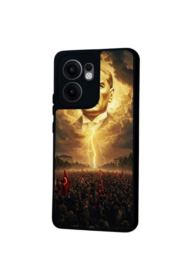 Oppo Reno 13F Uyumlu Mustafa Kemal Ataturk Tasarımlı Glossy Premium Kılıf
