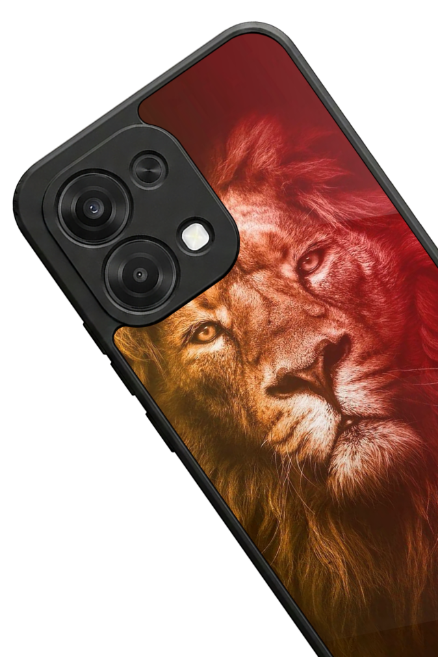 Oppo A6 Pro Uyumlu Aslan Tasarımlı Glossy Premium Kılıf