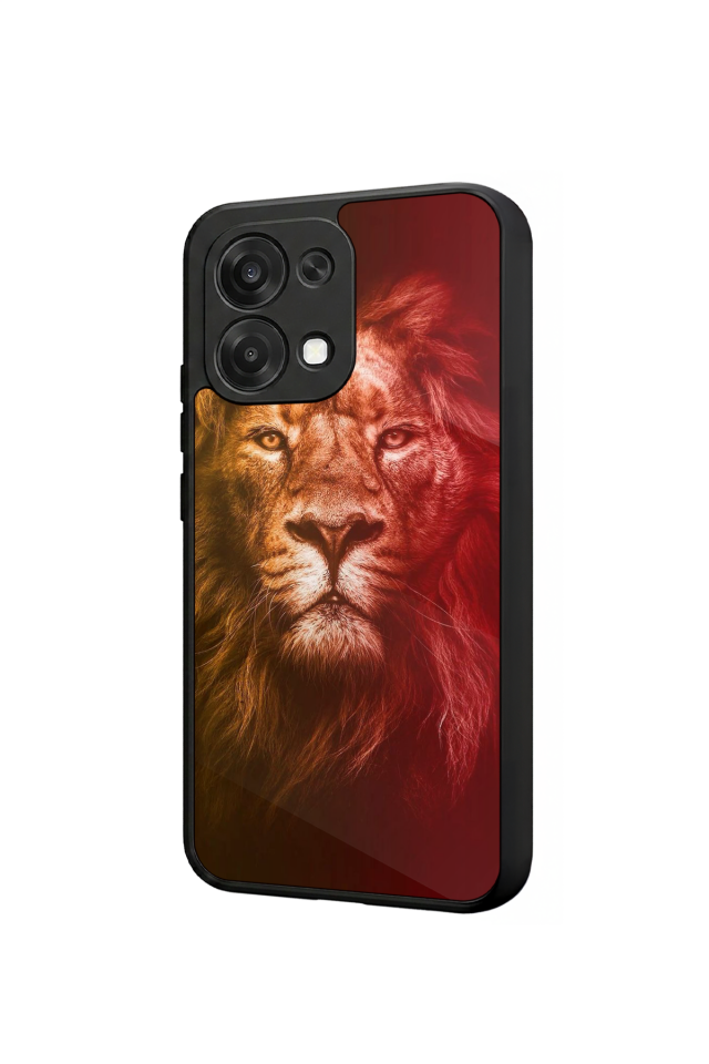 Oppo A6 Pro Uyumlu Aslan Tasarımlı Glossy Premium Kılıf