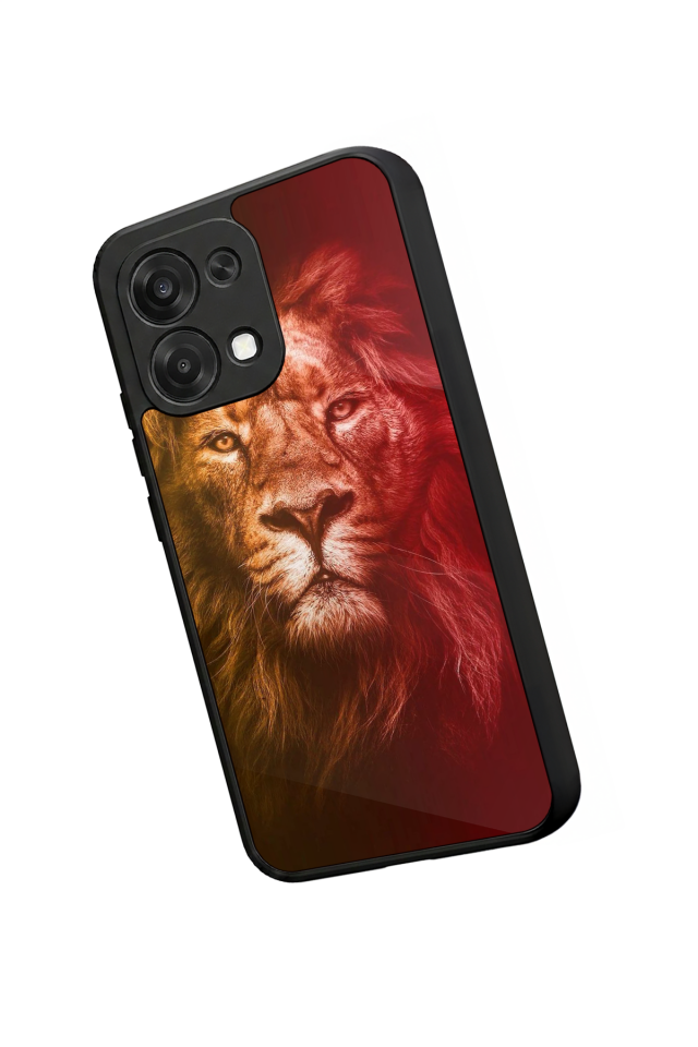 Oppo A6 Pro Uyumlu Aslan Tasarımlı Glossy Premium Kılıf