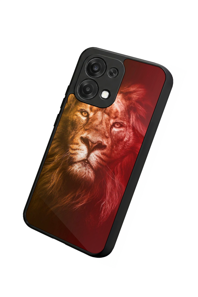 Oppo A6 Pro Uyumlu Aslan Tasarımlı Glossy Premium Kılıf