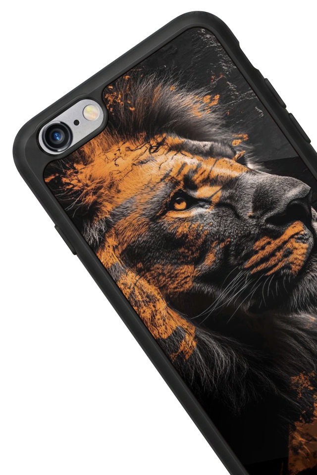 iPhone 6 Plus Uyumlu Aslan Tasarımlı Glossy Premium Kılıf