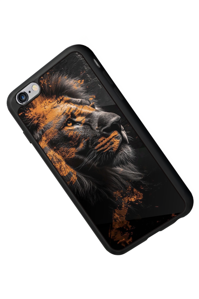iPhone 6 Plus Uyumlu Aslan Tasarımlı Glossy Premium Kılıf