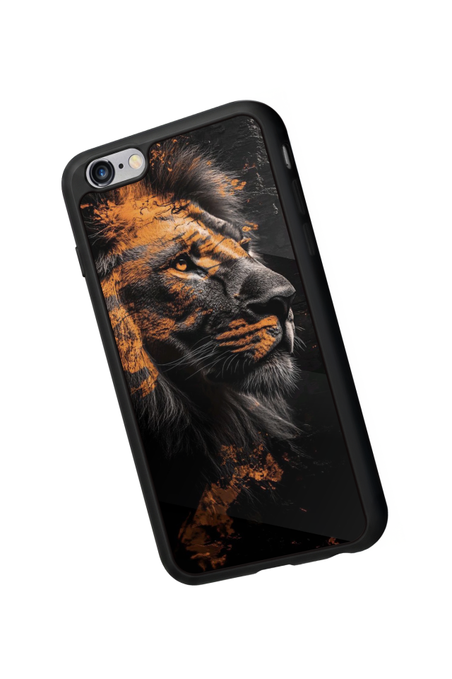 iPhone 6 Plus Uyumlu Aslan Tasarımlı Glossy Premium Kılıf
