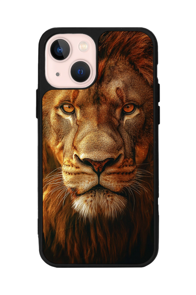 iPhone 13 Mini Uyumlu Aslan Tasarımlı Glossy Premium Kılıf