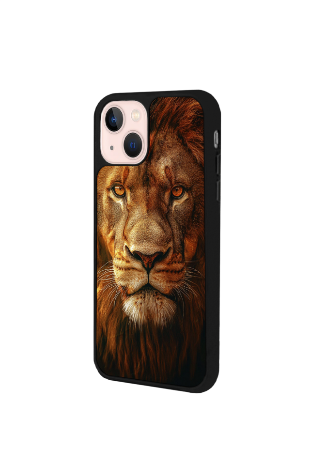 iPhone 13 Mini Uyumlu Aslan Tasarımlı Glossy Premium Kılıf