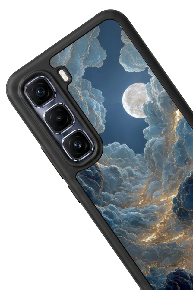 Infinix Hot 60 Pro Plus Uyumlu Ay Tasarımlı Glossy Premium Kılıf