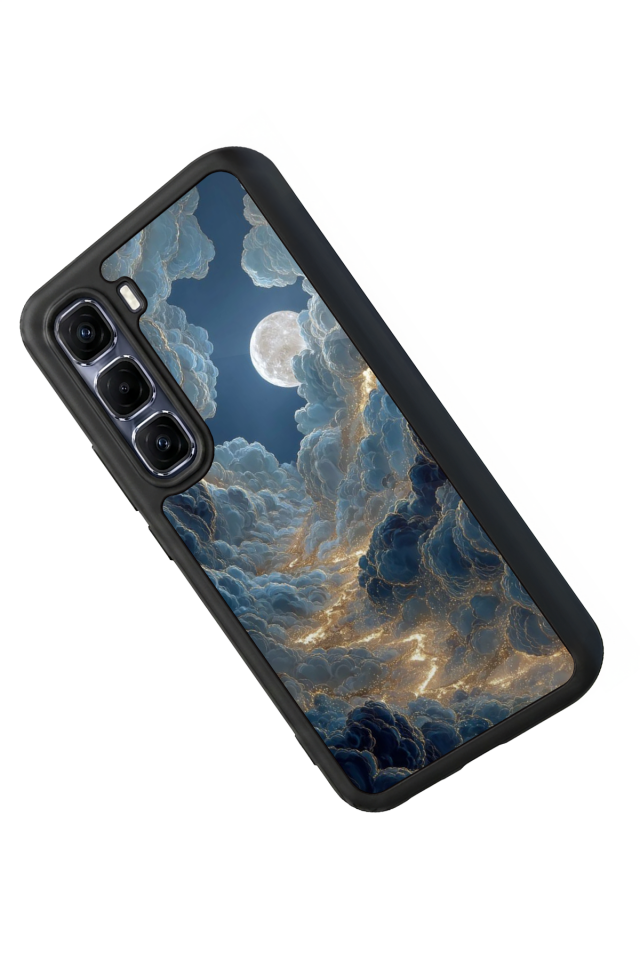 Infinix Hot 60 Pro Plus Uyumlu Ay Tasarımlı Glossy Premium Kılıf