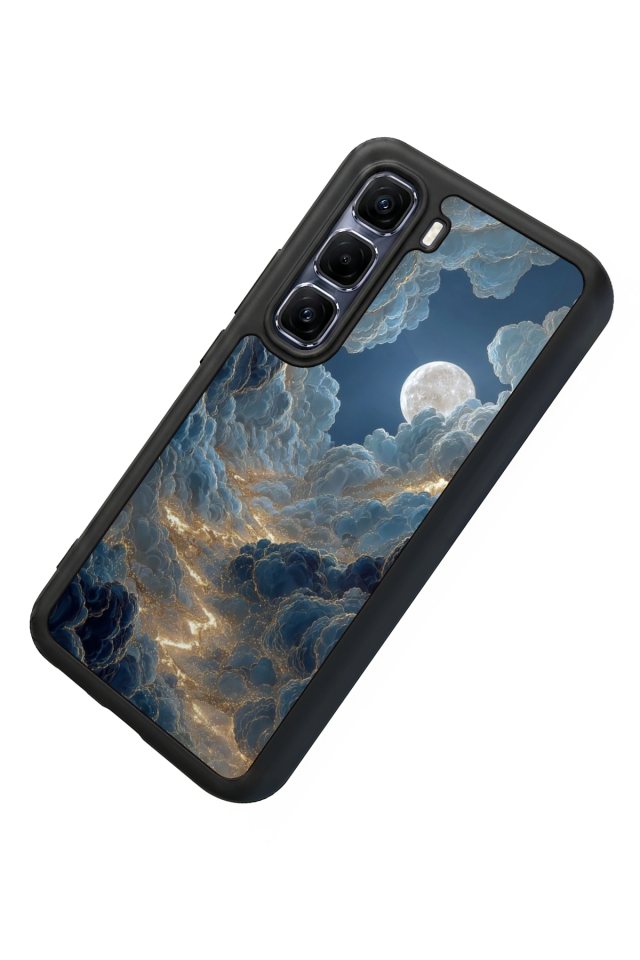 Infinix Hot 60 Pro Plus Uyumlu Ay Tasarımlı Glossy Premium Kılıf