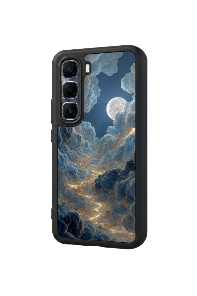 Infinix Hot 60 Pro Plus Uyumlu Ay Tasarımlı Glossy Premium Kılıf