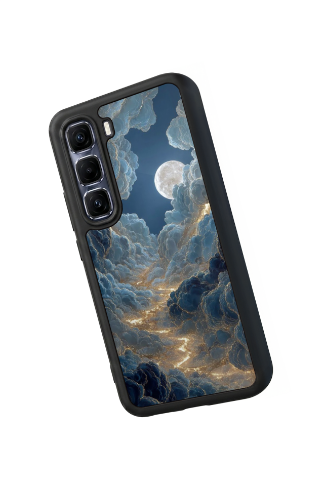 Infinix Hot 60 Pro Plus Uyumlu Ay Tasarımlı Glossy Premium Kılıf