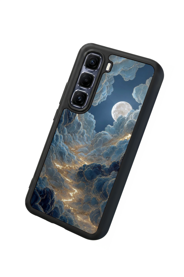 Infinix Hot 60 Pro Plus Uyumlu Ay Tasarımlı Glossy Premium Kılıf