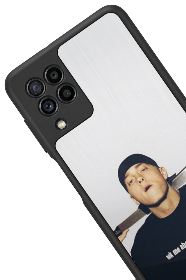 Samsung Galaxy M22 Uyumlu Eminem Tasarımlı Glossy Premium Kılıf
