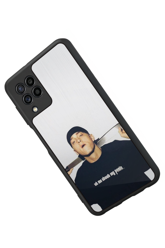 Samsung Galaxy M22 Uyumlu Eminem Tasarımlı Glossy Premium Kılıf