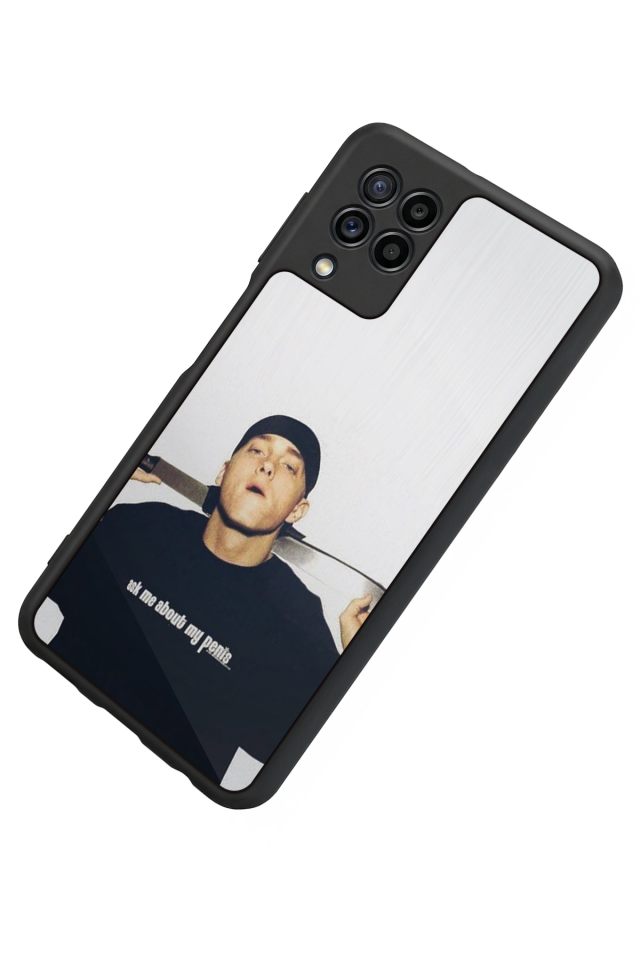Samsung Galaxy M22 Uyumlu Eminem Tasarımlı Glossy Premium Kılıf