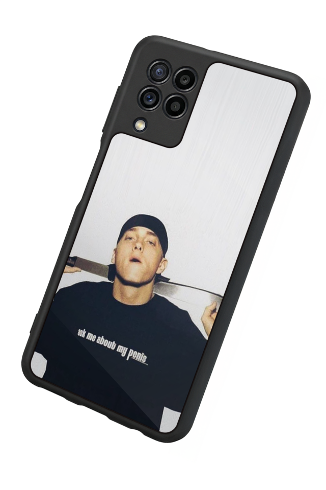 Samsung Galaxy M22 Uyumlu Eminem Tasarımlı Glossy Premium Kılıf