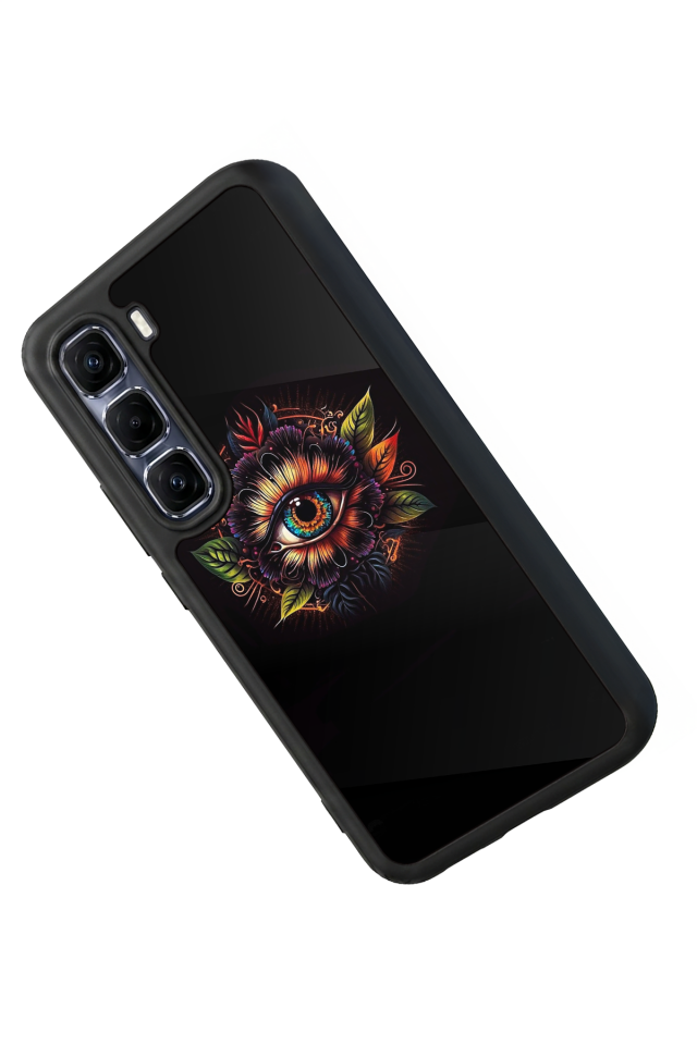 Infinix Hot 60 Pro Plus Uyumlu Göz Tasarımlı Glossy Premium Kılıf