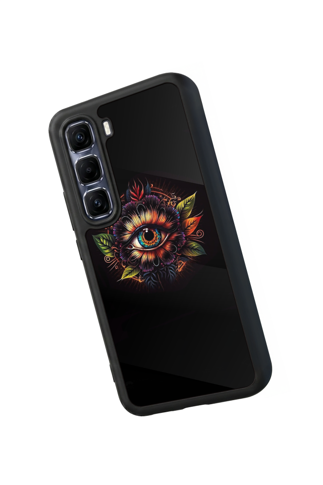 Infinix Hot 60 Pro Plus Uyumlu Göz Tasarımlı Glossy Premium Kılıf